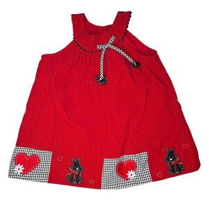 Vintage Rare Too Velvet Jumper Cotton Dress Size 4T